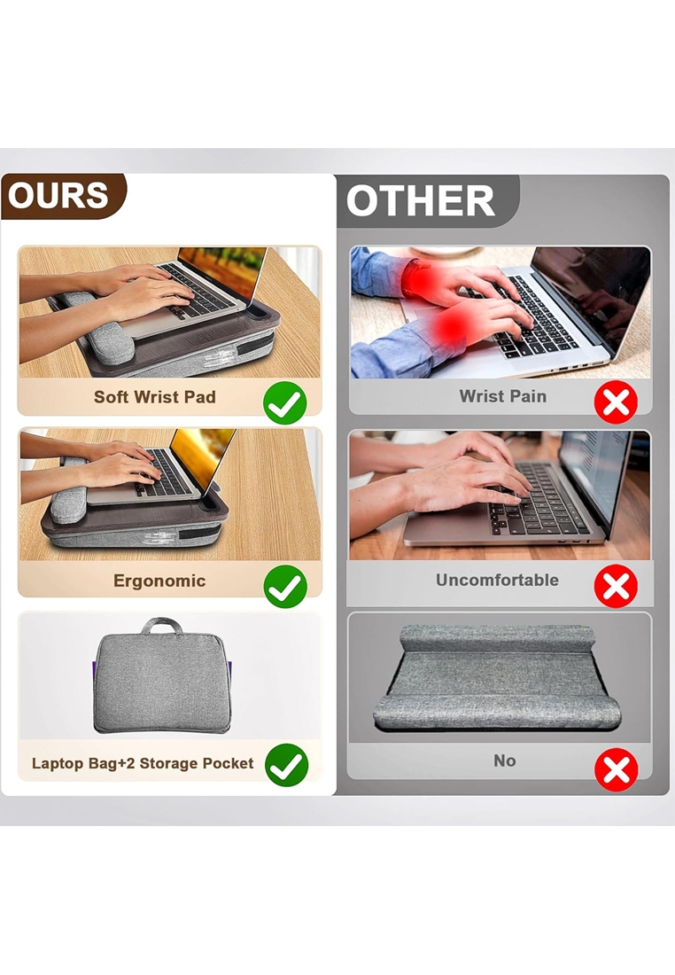 Fashion by Latest Gadget Portable Laptop Lamp Desks Bed Table 2 in 1 With Laptop Bag