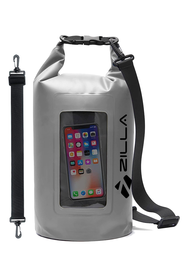 Fashion by Latest Gadget Zilla 10L Dry Bag With Touch Sensitive Phone Tablet Pocket Gray