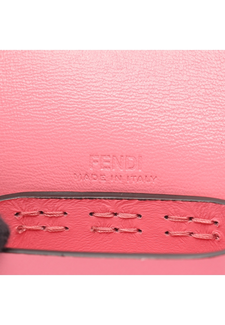 Pre-Loved Fendi Pico Pico bucket AirPods case earphone case leather pink