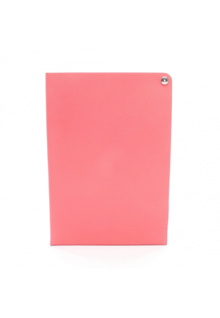 Hermes Pre-Loved Hermès tablet case Togo pink silver hardware □O stamp