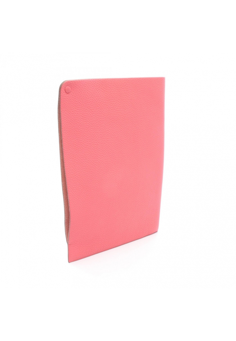Hermes Pre-Loved Hermès tablet case Togo pink silver hardware □O stamp