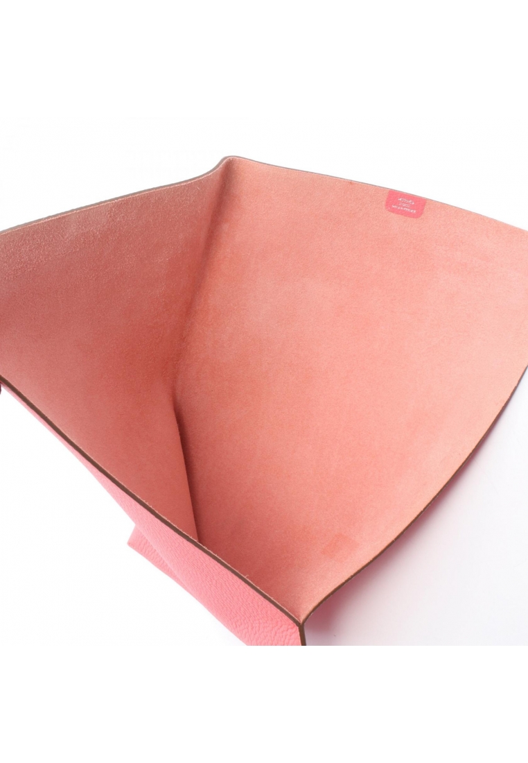 Hermes Pre-Loved Hermès tablet case Togo pink silver hardware □O stamp