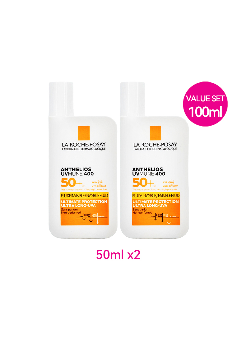 LA ROCHE-POSAY Spf50 Uvmune 400 Invisible Fl 50ml x2