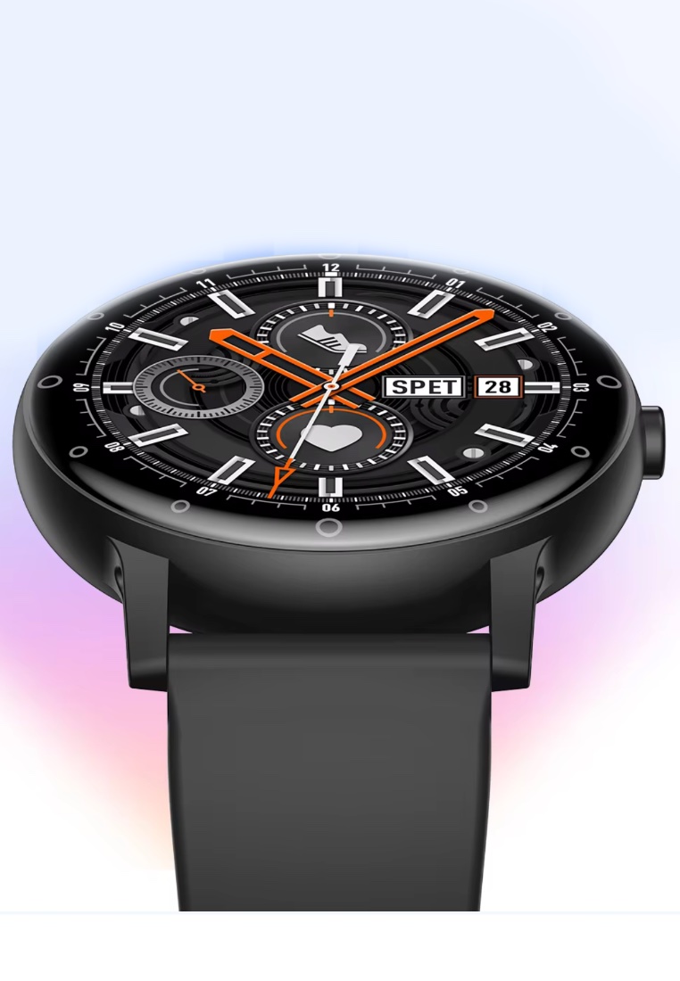 LIGE Black Round Smartwatch with Black Metal Bracelet + 1 Rubber Strap - Stylish Multi-purpose Tracker