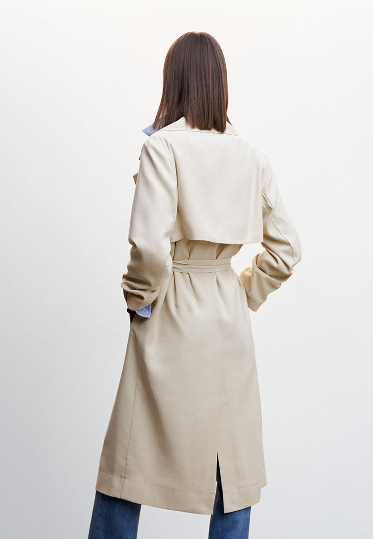 mango lyocell flowy trench