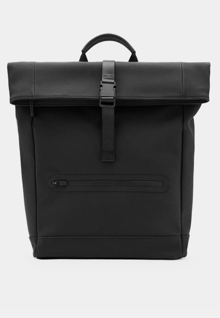 MANGO Man Rubberized Backpack with Flap Closure