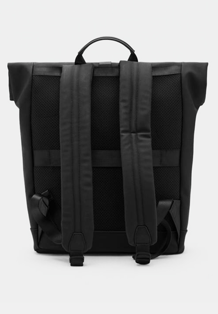 MANGO Man Rubberized Backpack with Flap Closure