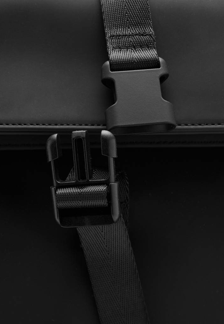MANGO Man Rubberized Backpack with Flap Closure