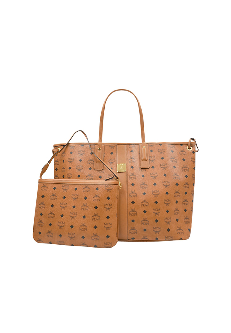 tan mcm tote bag