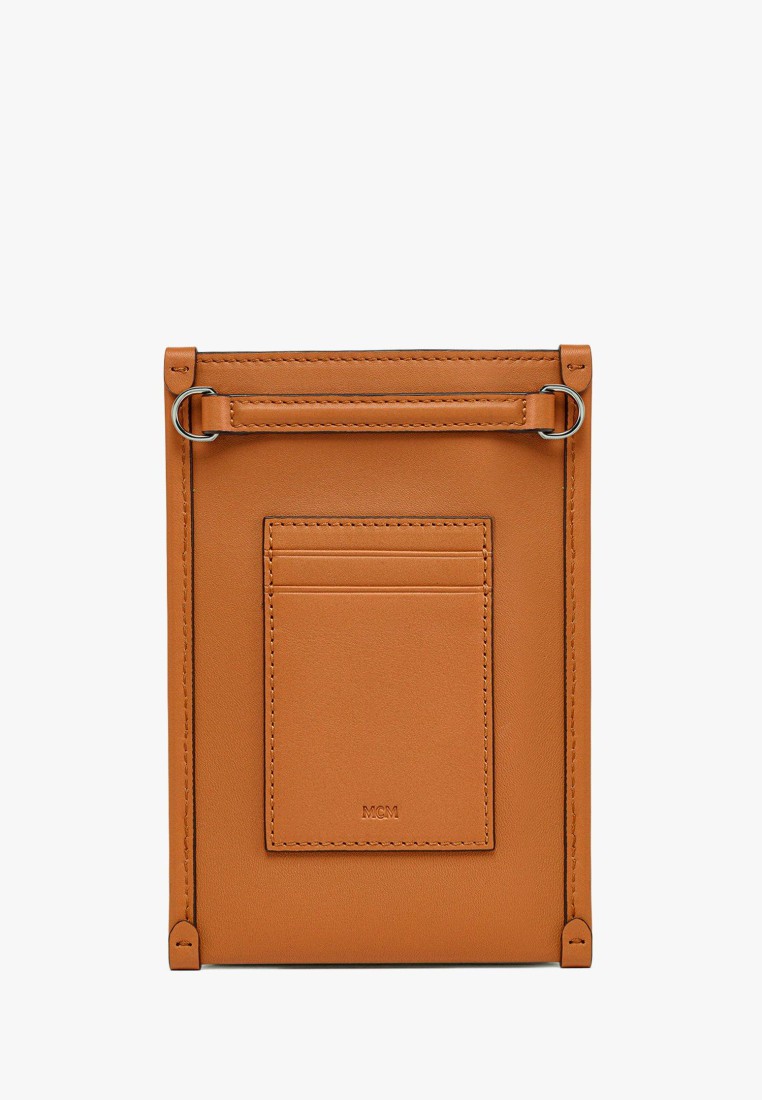 MCM Aren Lanyard Phone Case in Spanish Calf Leather