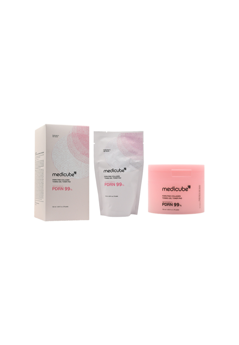 MEDICUBE PDRN Pink Collagen Toning Gel Toner Pad (70pcs)