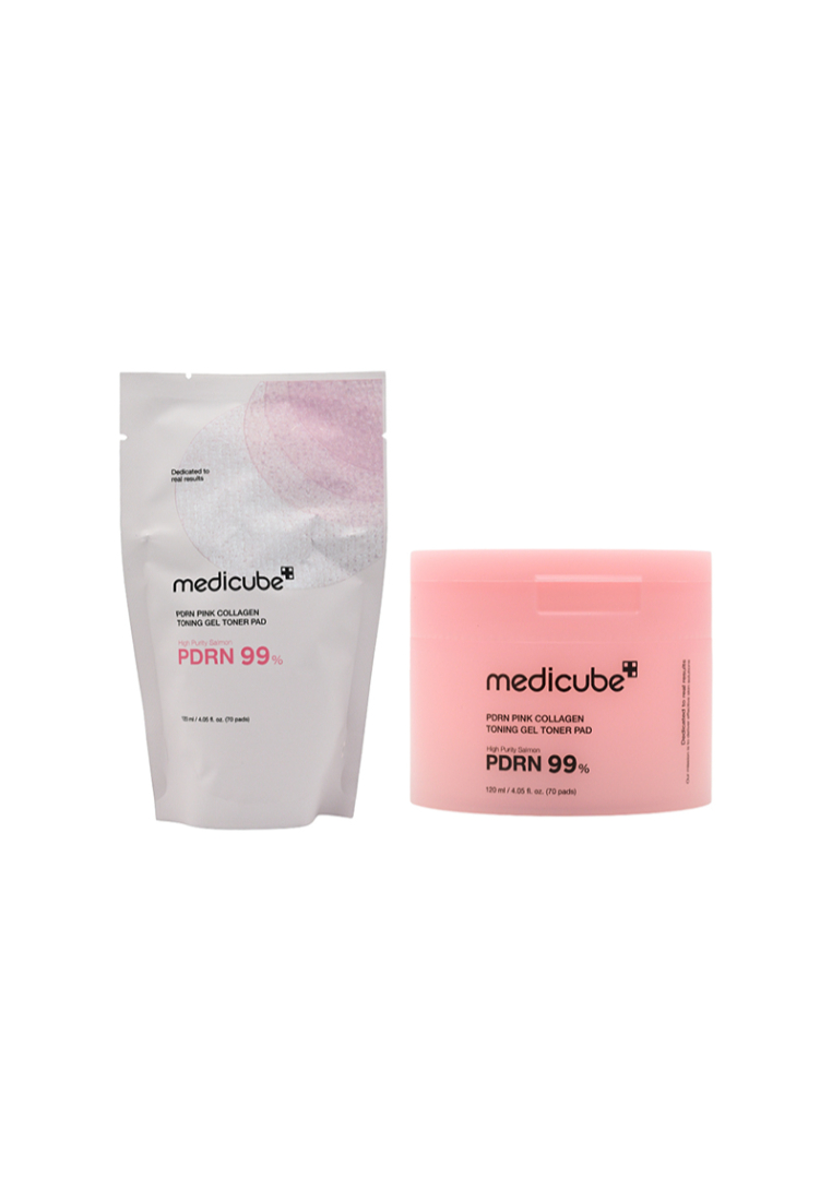 MEDICUBE PDRN Pink Collagen Toning Gel Toner Pad (70pcs)