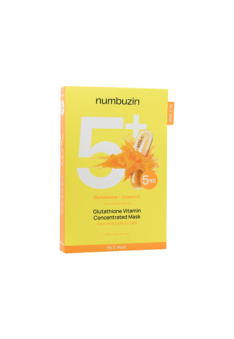 NUMBUZIN No.5+ Glutathione Vitamin Concentrated Mask (5pcs) 5piece