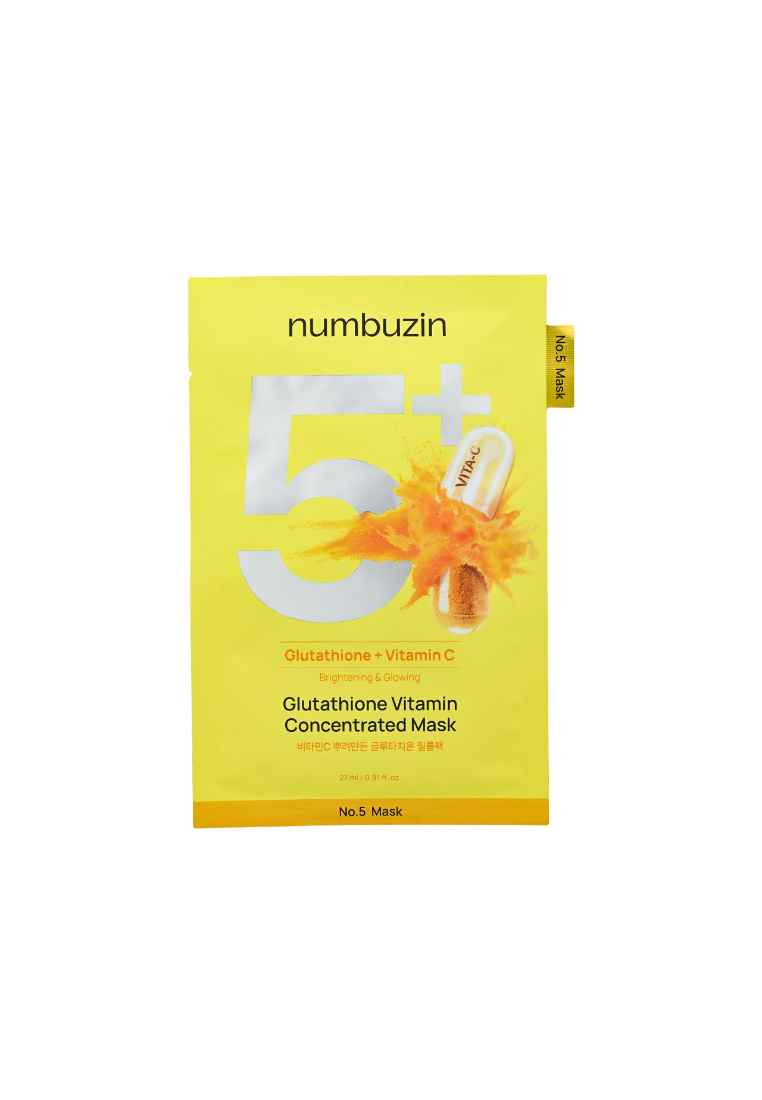 NUMBUZIN No.5+ Glutathione Vitamin Concentrated Mask (5pcs) 5piece