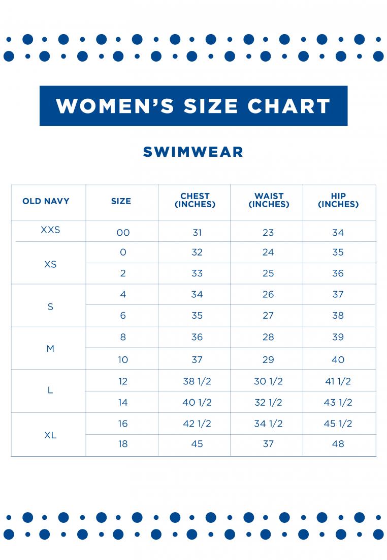 old navy swimsuit sizing