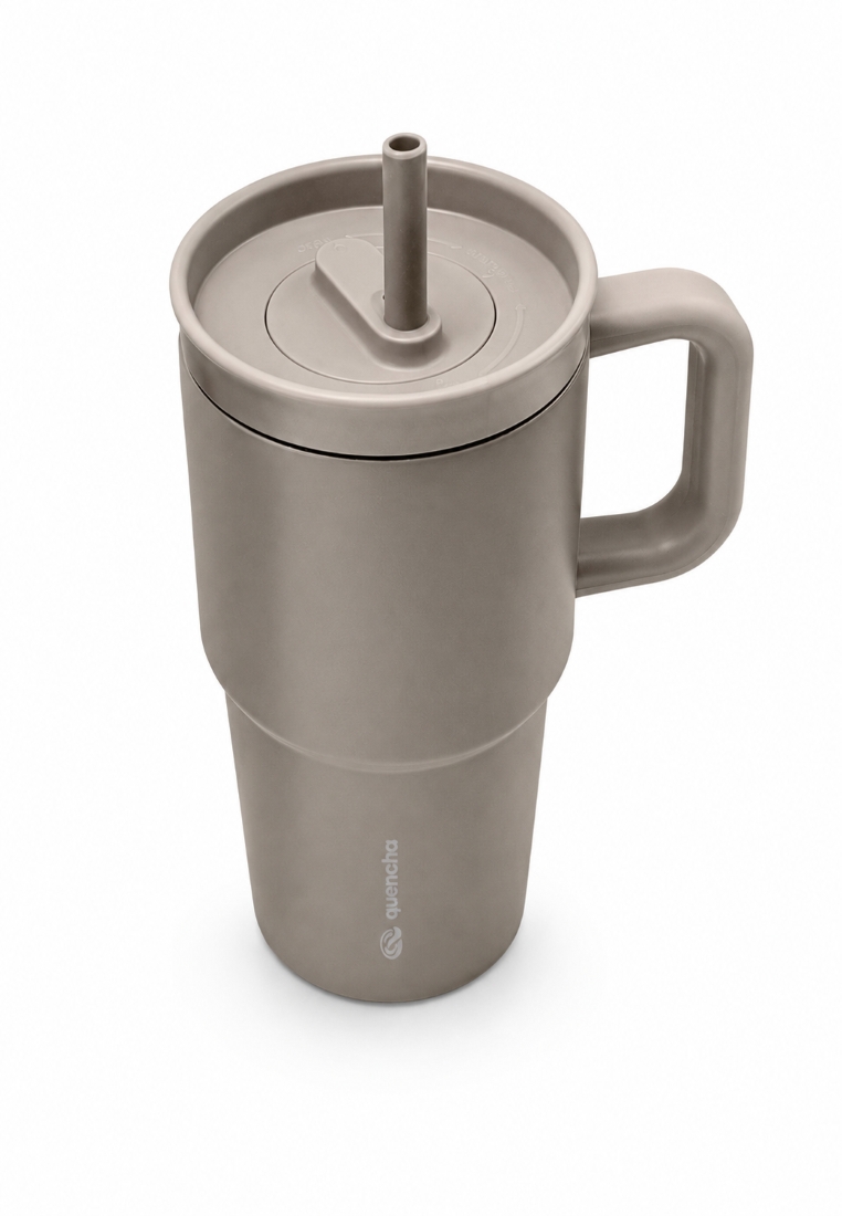 Quencha 20oz Insulated Mug Tumbler Double Wall BPA Free Horizon Vacuum Flask - Warm Dune