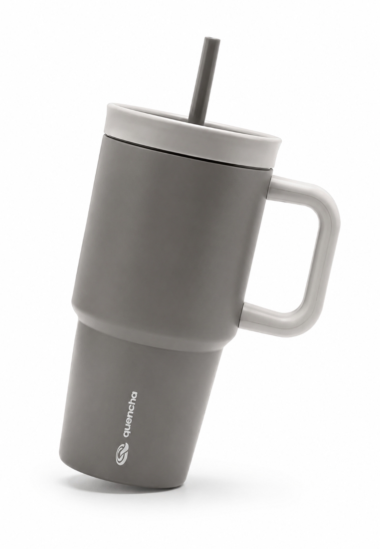 Quencha 20oz Insulated Mug Tumbler Double Wall BPA Free Horizon Vacuum Flask - Warm Dune