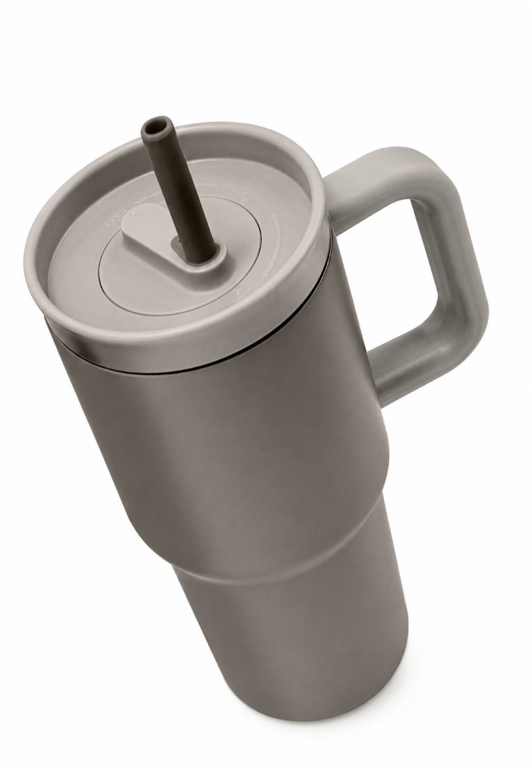 Quencha 40oz Insulated Mug Tumbler Double Wall BPA Free Horizon Vacuum Flask - Warm Dune