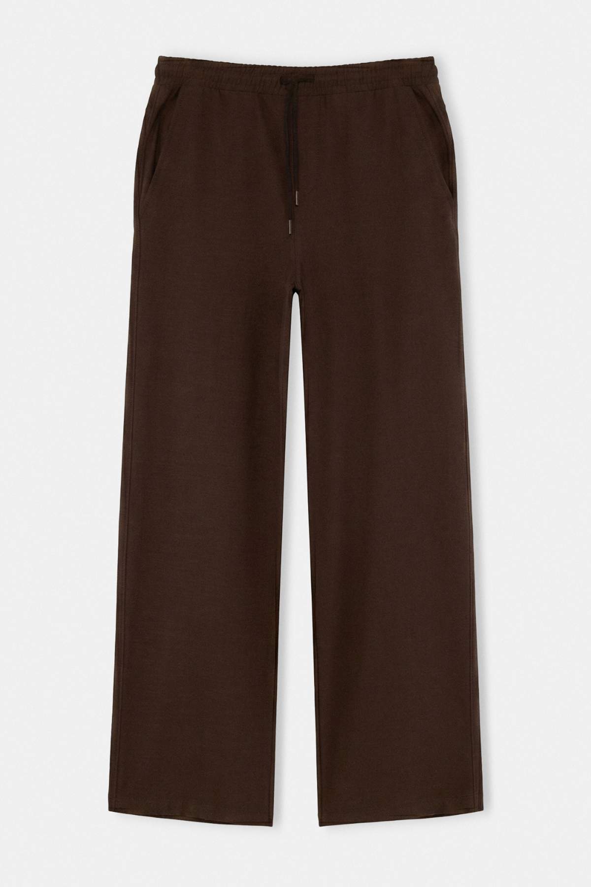 Trendyol Brown 100% Cotton Seasonal Pocket Elastic Waist Baggy Men'S Trousers Tmnaw27Pl00008