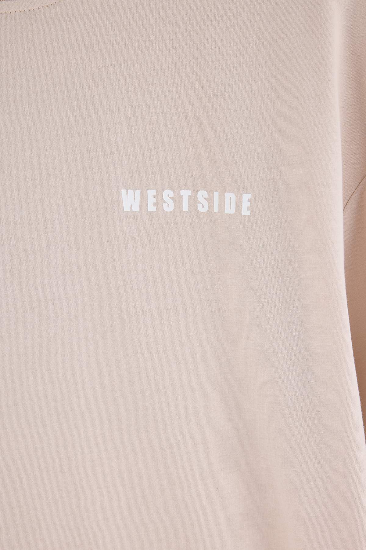 Trendyol Stone Oversize Fit Slogan Printed 100% Cotton T-Shirt Tmnss26Ts00081