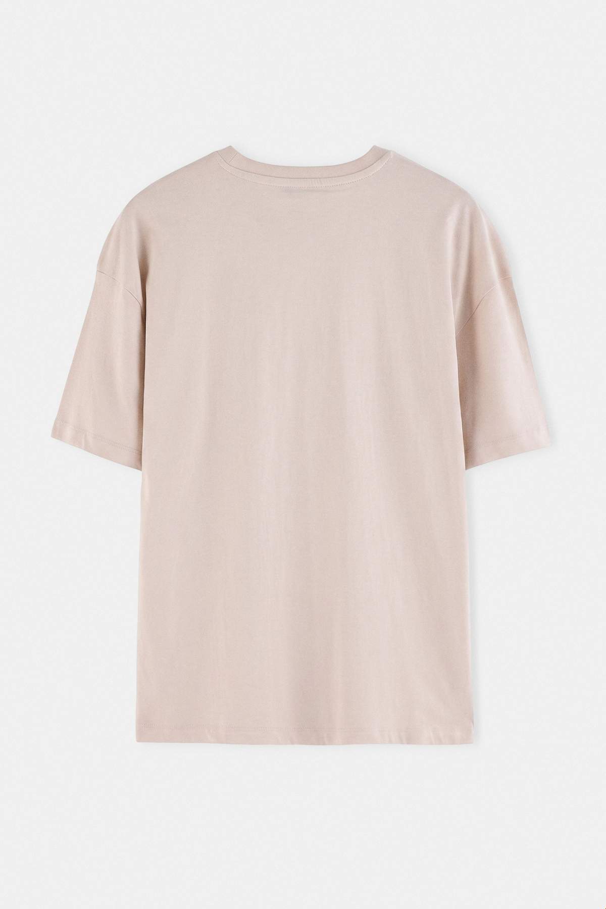 Trendyol Stone Oversize Fit Slogan Printed 100% Cotton T-Shirt Tmnss26Ts00081