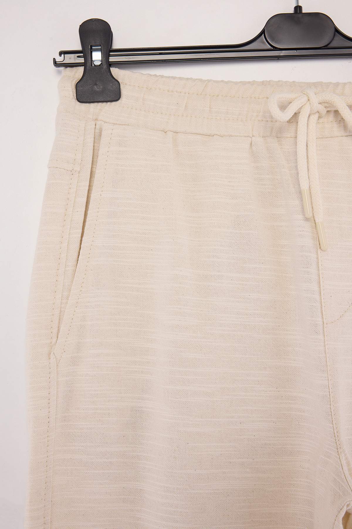 Trendyol Beige 100% Cotton Seasonal Pocketed Elastic Waist Baggy Men'S Trousers Tmnaw27Pl00008