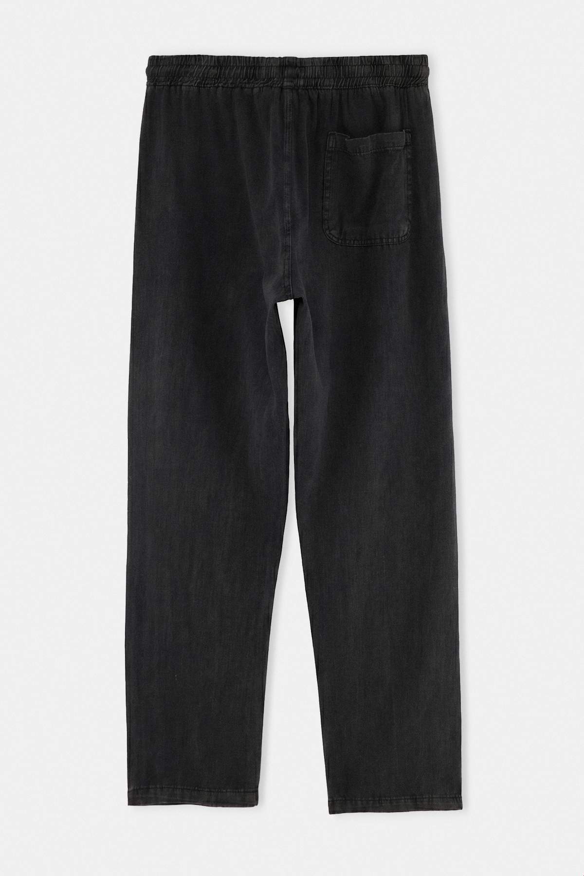 Trendyol Black Denim Look Straight Fit Men'S Trousers Tmnaw27Pl00003