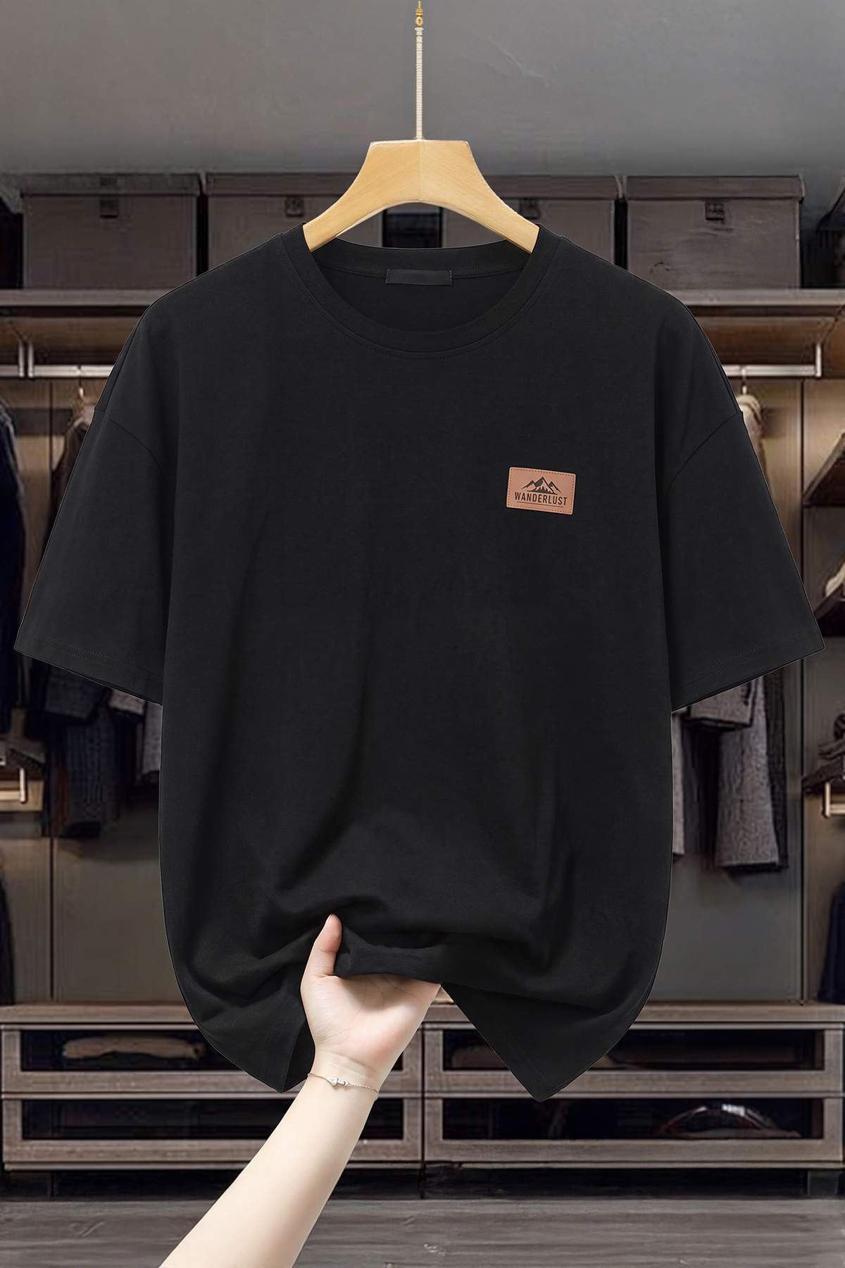 Trendyol Black Oversize/Wide Fit Printed 100% Cotton T-Shirt Tmnss26Ts00082