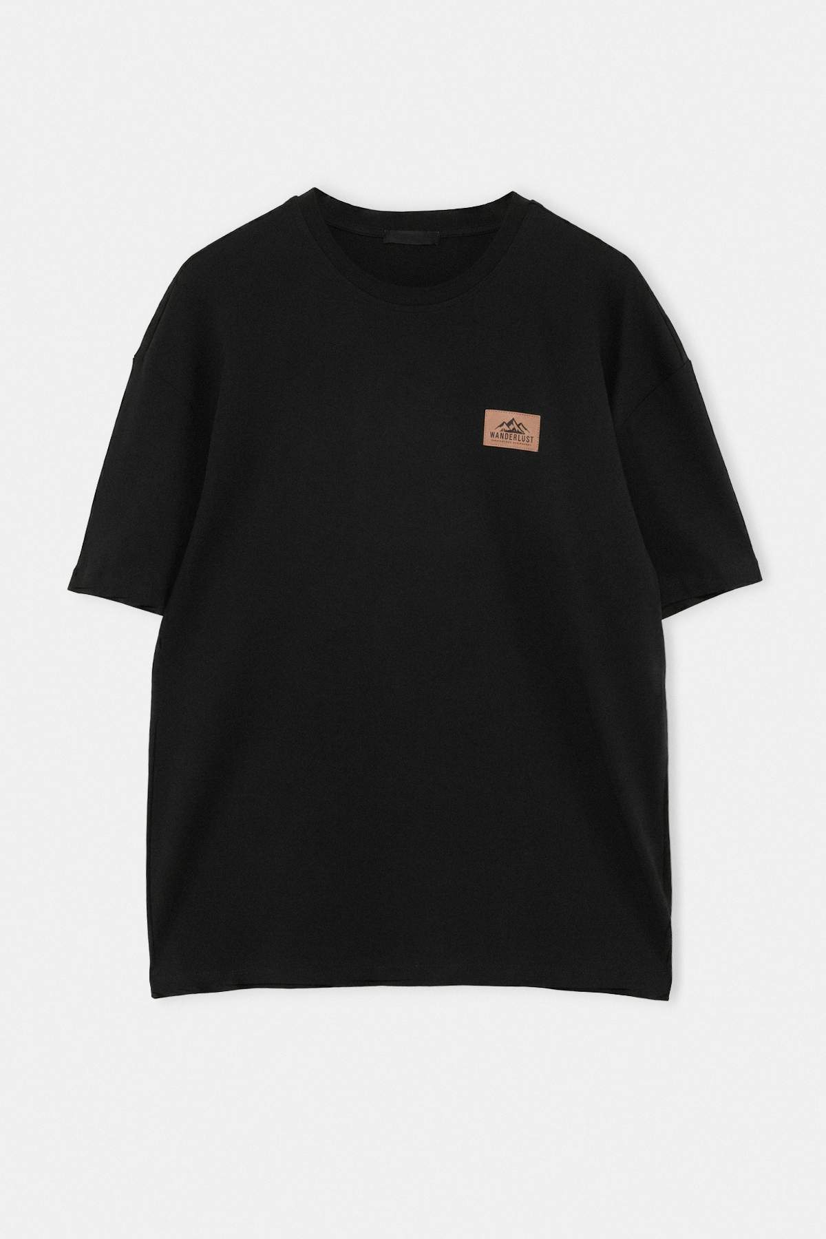 Trendyol Black Oversize/Wide Fit Printed 100% Cotton T-Shirt Tmnss26Ts00082