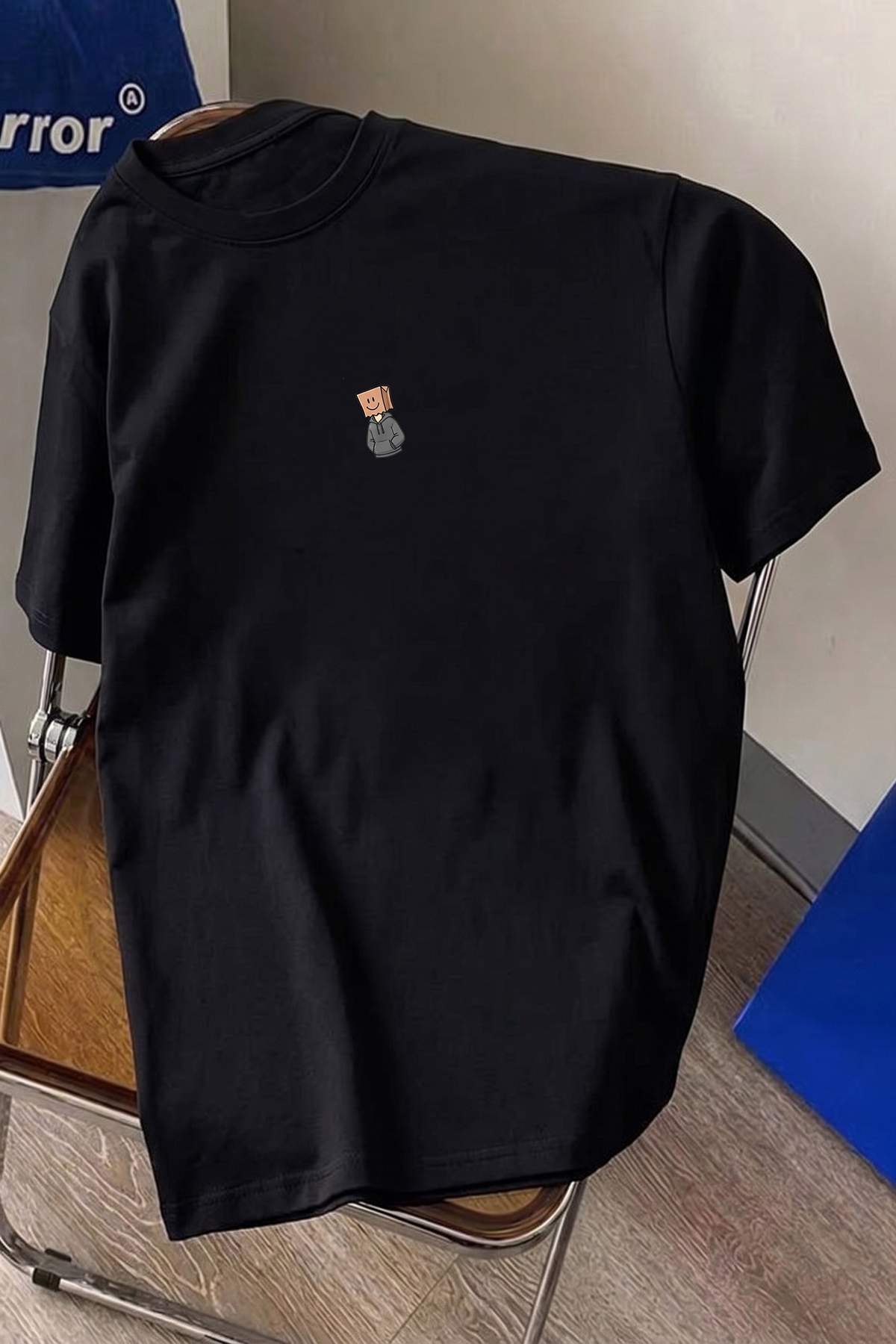 Trendyol Black Oversize/Cut Printed 100% Cotton T-Shirt Tmnss26Ts00085