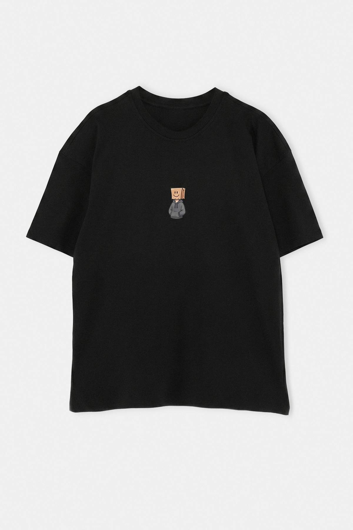 Trendyol Black Oversize/Cut Printed 100% Cotton T-Shirt Tmnss26Ts00085
