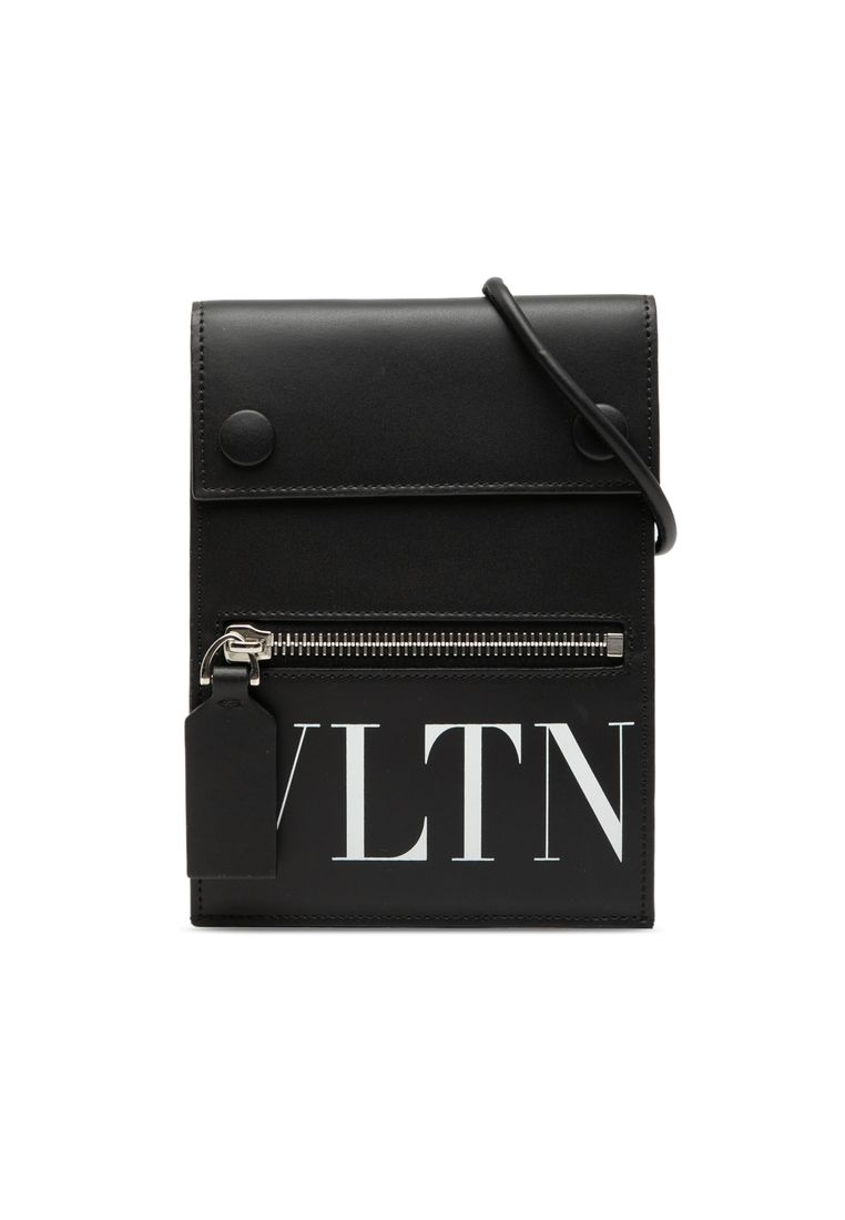 Pre-Loved Valentino Leather Vltn Phone Case With Strap