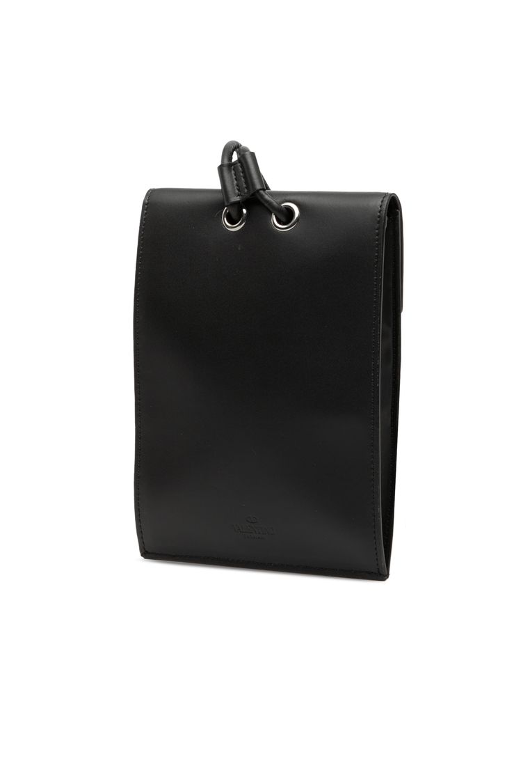 Pre-Loved Valentino Leather Vltn Phone Case With Strap